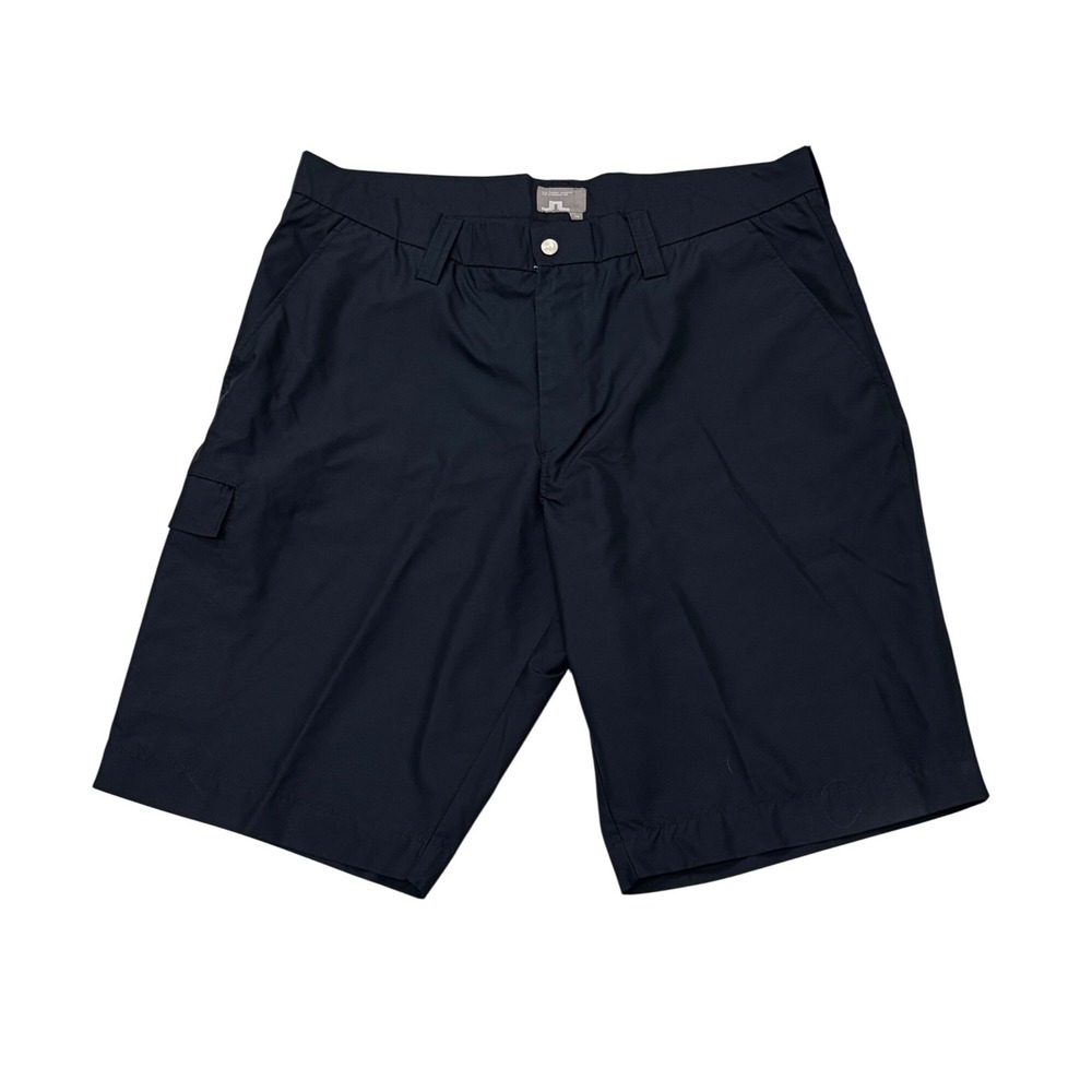 JLindeberg Mens Navy‎ Blue Polyester Athletic Cargo Shorts Size 36 Golf Casual